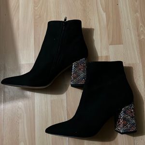 Betsey Johnson studded heel booties w/o box
